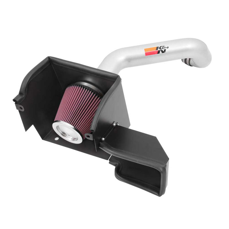 K&N High Performance Air Intake Kit, passer til Dodge Ram 1500 3.6L V6 2013-2021 - Textured Silver (77-1564KS)