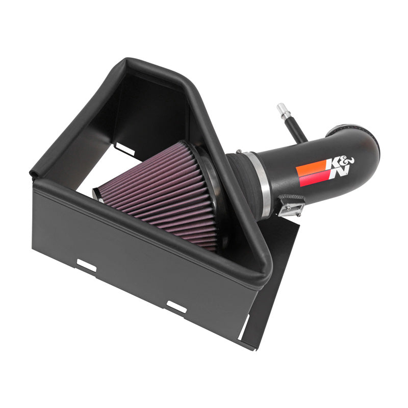 K&N High Performance Air Intake Kit, passer til Dodge Ram 2500/3500 6.4L V8 2014-2018 - Textured Black (77-1568KTK)