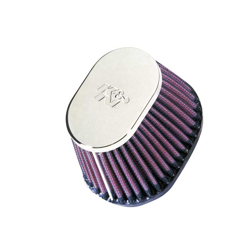 K&N Universal Oval Air Filter 54mm flange, 102mm x 76mm base, 76mm x 51mm top, 70mm height (RC-0981)