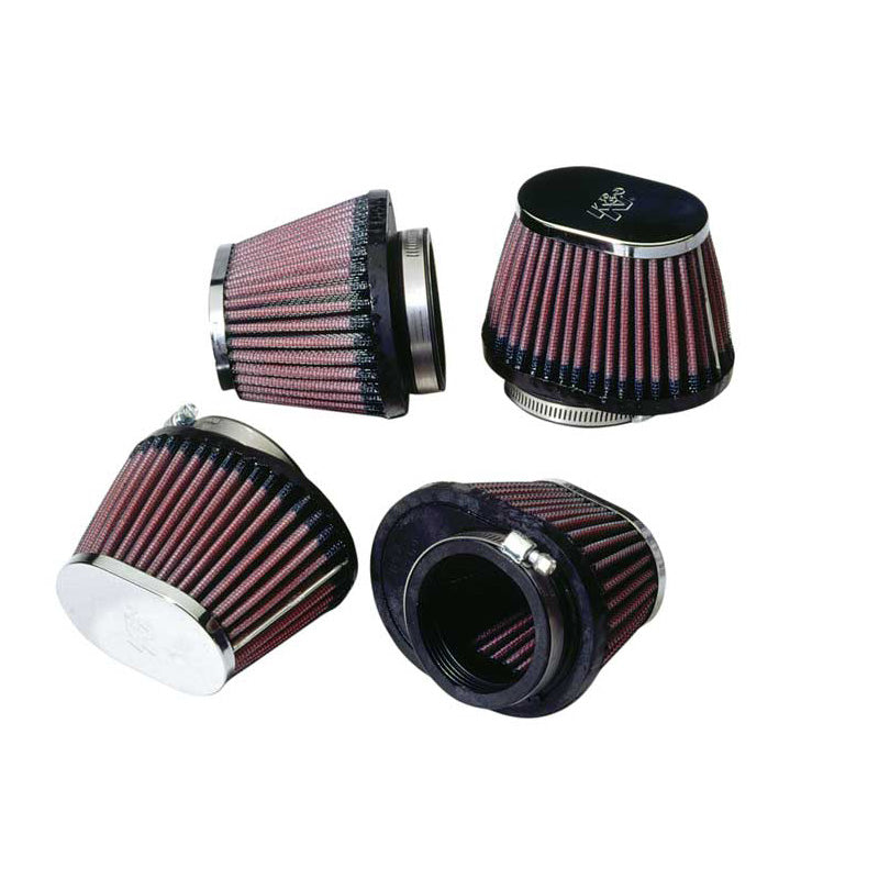 K&N Universal Oval/Conical Air Filter 54mm offset flange, 102mm base, 76mm top, 70mm height (4 pieces) (RC-0984)