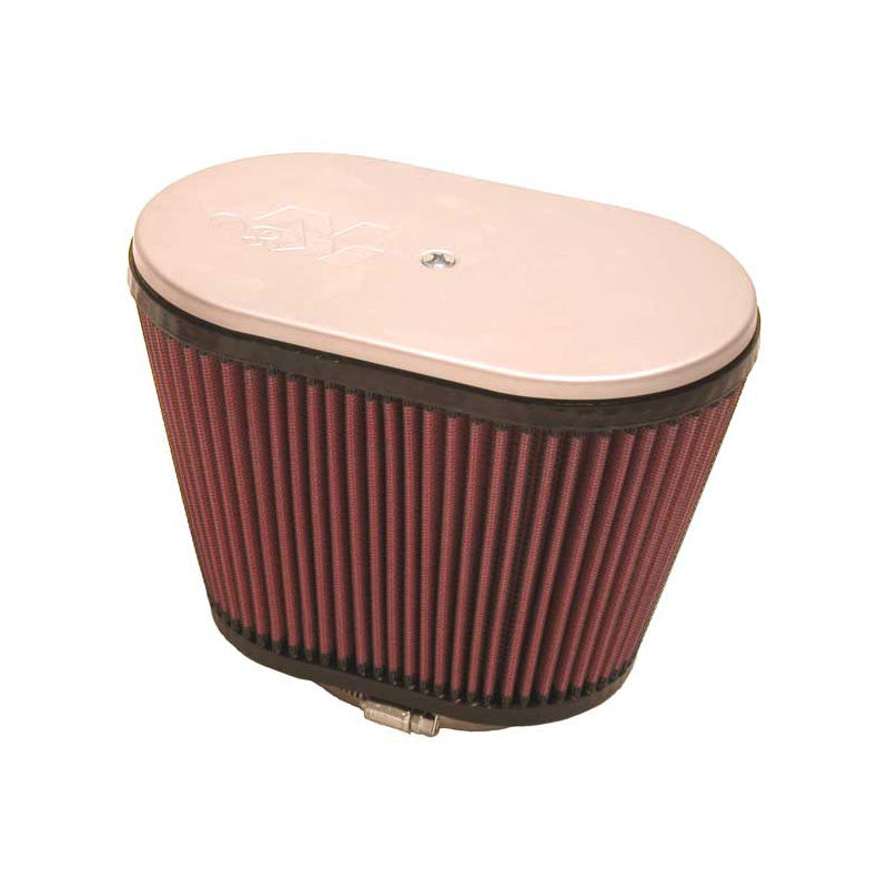 K&amp;N Universal Oval Air Filter för Hilborn Q, 57 mm dubbel fläns, 229 mm x 140 mm, 159 mm höjd (RD-4400)