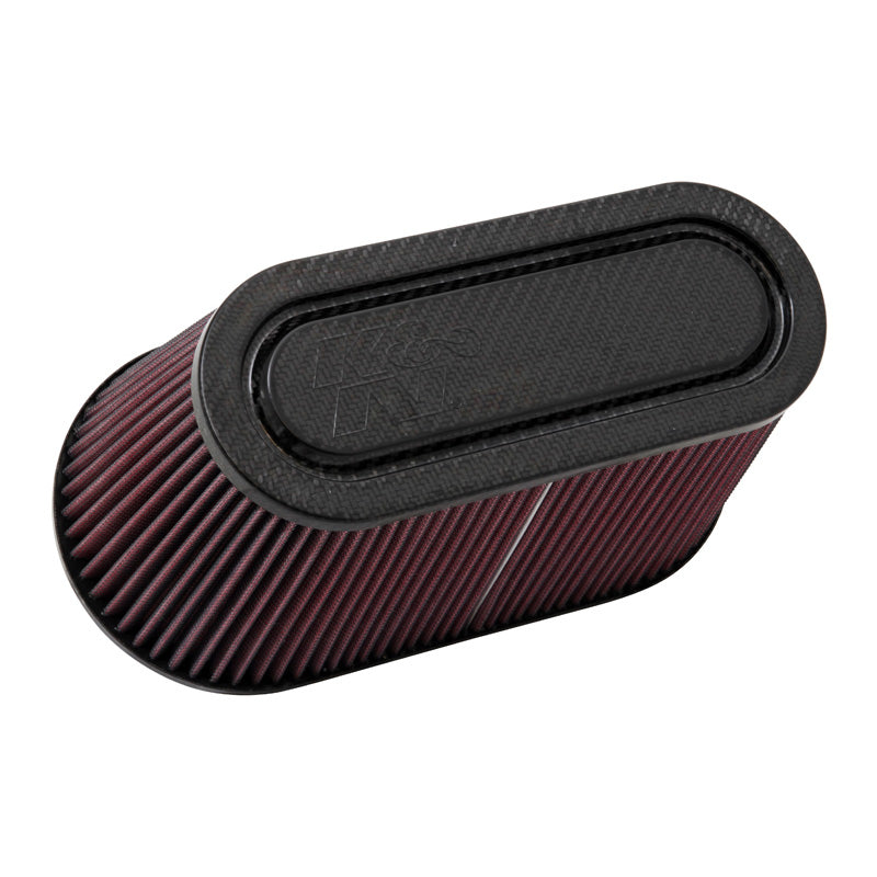 K&N Universal Air Filter - Carbon Fiber Top and Base - 89mm flange, 305mm x 152mm base, 252mm x 100mm top, 152mm height (RP-5182)