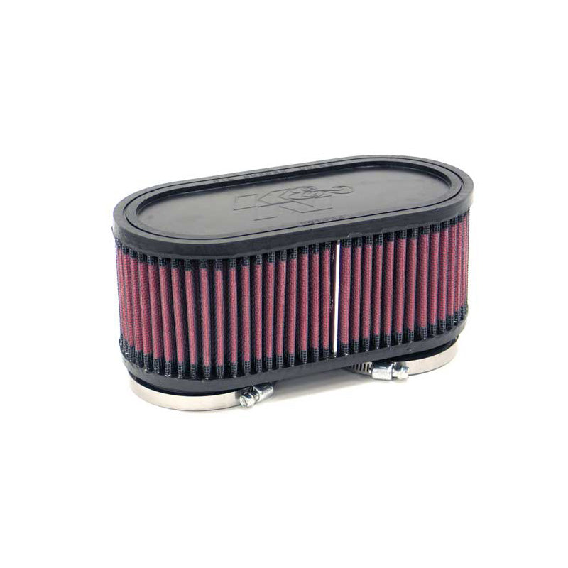 K&amp;N Universal Oval Air Filter 60 mm dubbelfläns, 187 mm x 92 mm, 76 mm höjd (RU-2970)