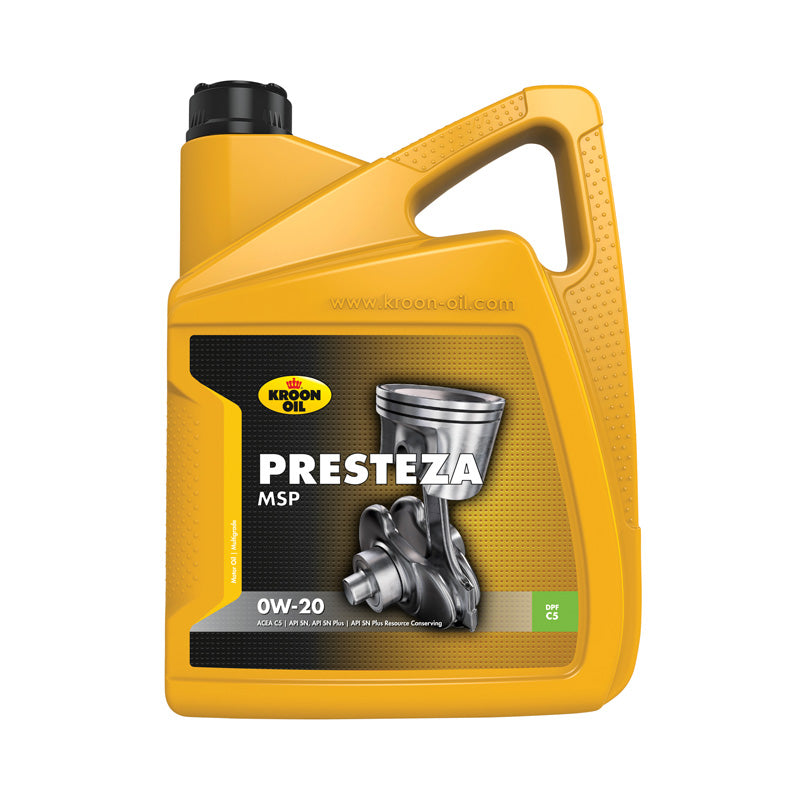 Kroon-Oil, Presteza MSP 0W-20 - 5L - Brændstofbesparende Syntetisk Motorolie