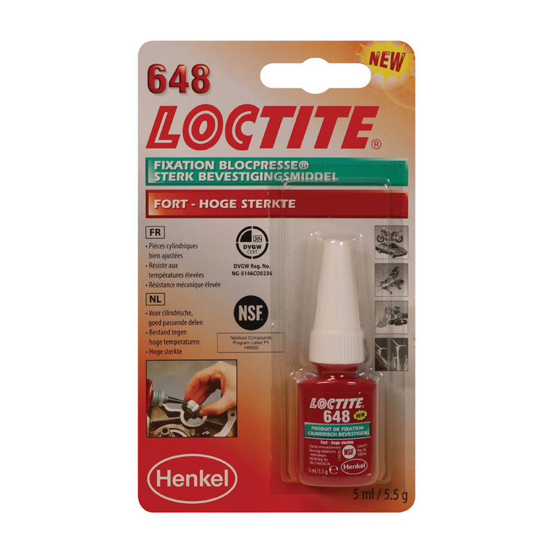 Loctite, 648 Retaining compound - high strength (green) 5ml