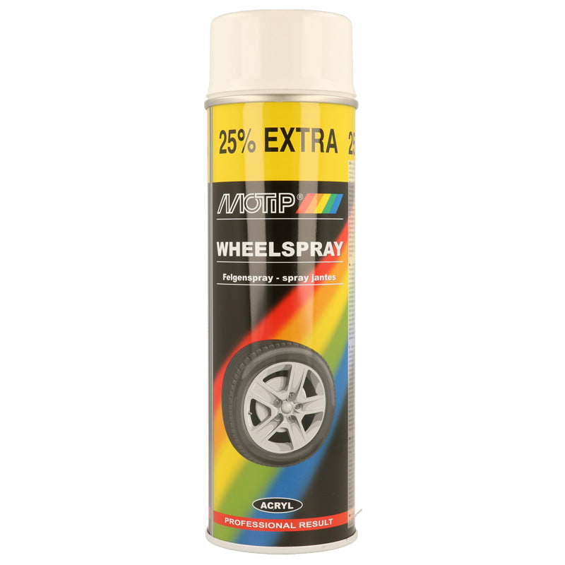 Motip, Wheel Spray - White - 500ml