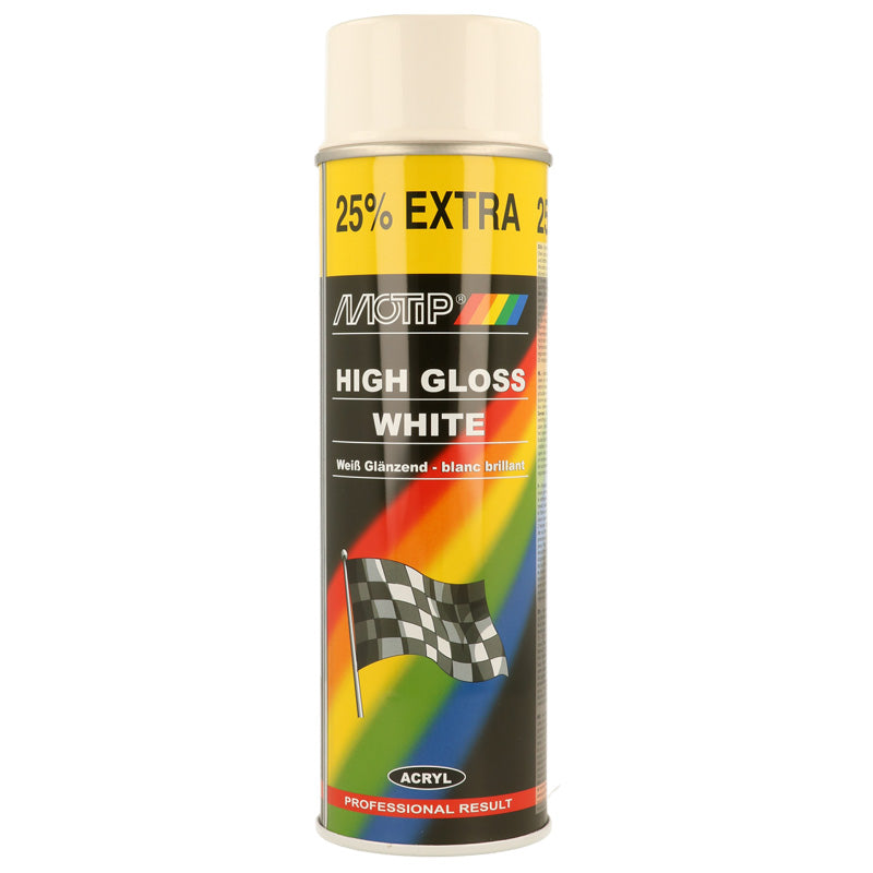 Motip, Rallye Lacquer - White high gloss - 500ml