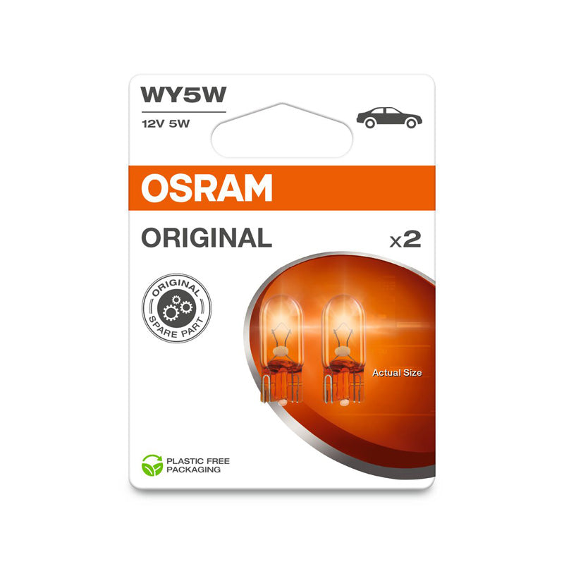 Osram, Original Halogenpærer - T10 - 12V/5W - Sæt af 2 stk. - Orange