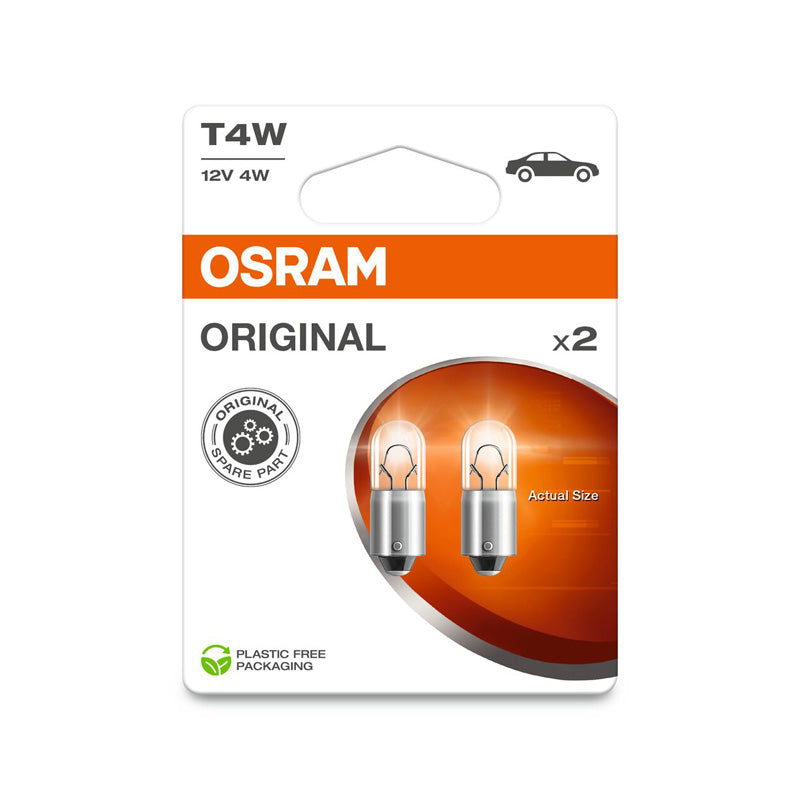 Osram, Original Halogenpærer - BA9S - 12V/4W - Sæt af 2 stk.