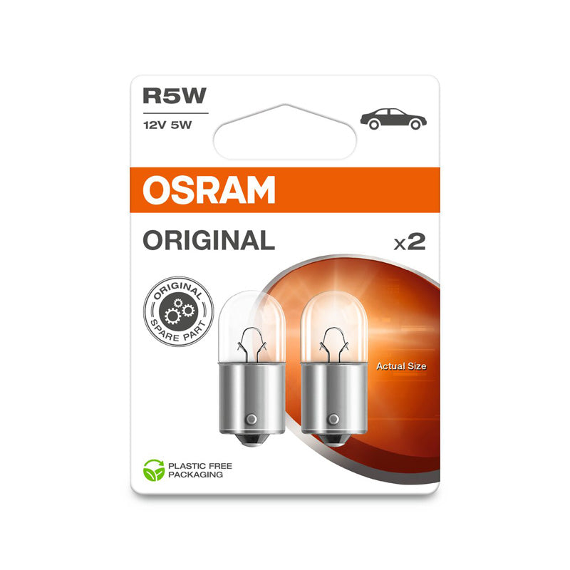 Osram, Original Halogenpærer - BA15S R5W - 12V/5W - Sæt af 2 stk.