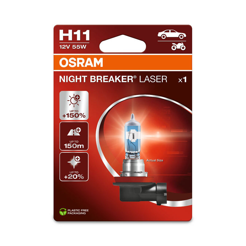 Osram, Night Breaker Laser Halogenpære H11 - 12V/55W - Enkeltstykke