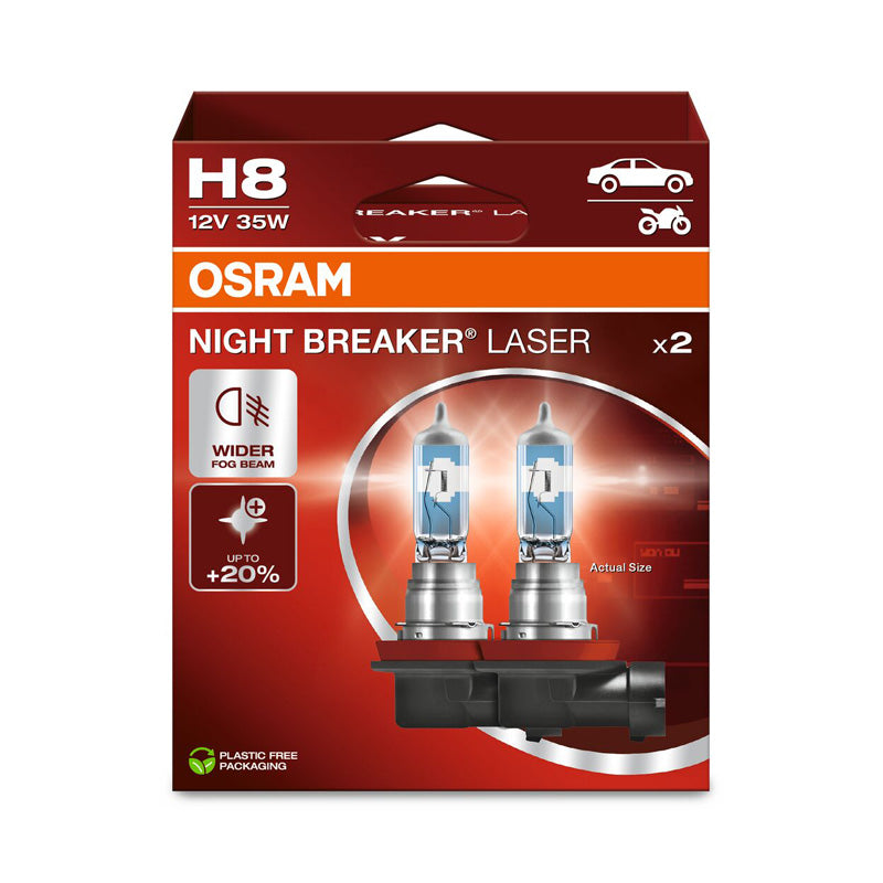 Osram, Night Breaker Laser Halogenpærer - H8 - 12V/35W - 2stk.