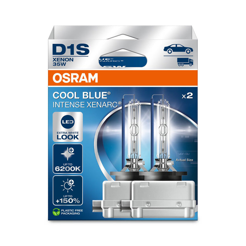 Osram, Xenarc Cool Blue Intense Xenonlamper - D1S - 12V/35W - Sæt af 2 - Op til 6200K