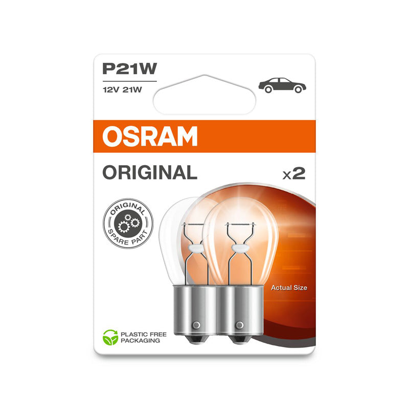 Osram, Originale Halogenpærer - BA15S - 12V/21W - Sæt af 2 stk.