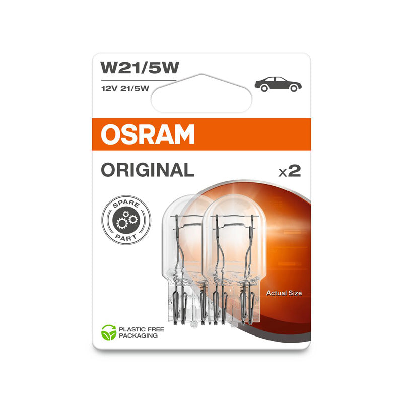 Osram, Original Halogen Pærer - T20 W3x16Q - 12V/21-5W - Sæt af 2 stk.