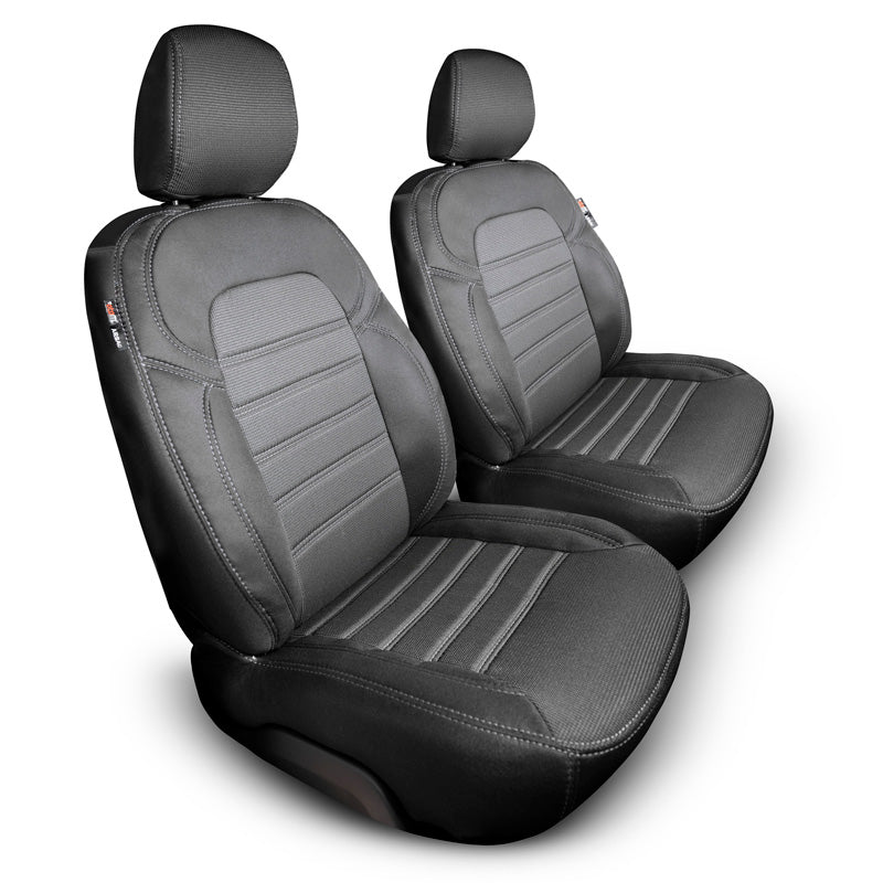 otoM, Original Design Sædebetræk 1+1 til Ford Tourneo Courier 2014- - Sort/Grey Stitching