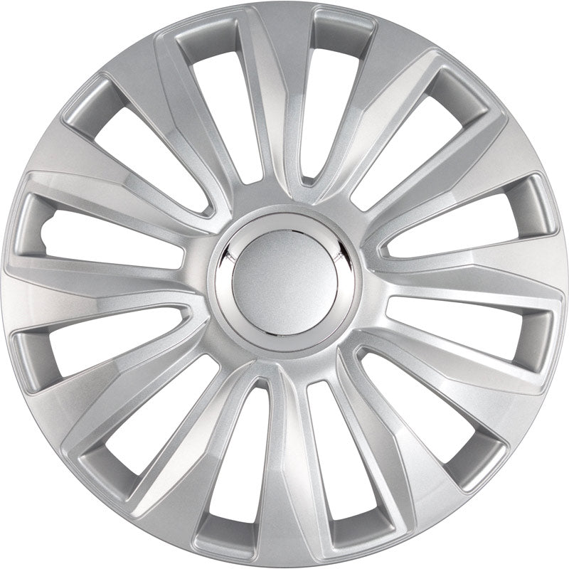 AutoStyle, Hjulkapsler, 4stk, Avalone Pro 13-tommer silver + chrome ring