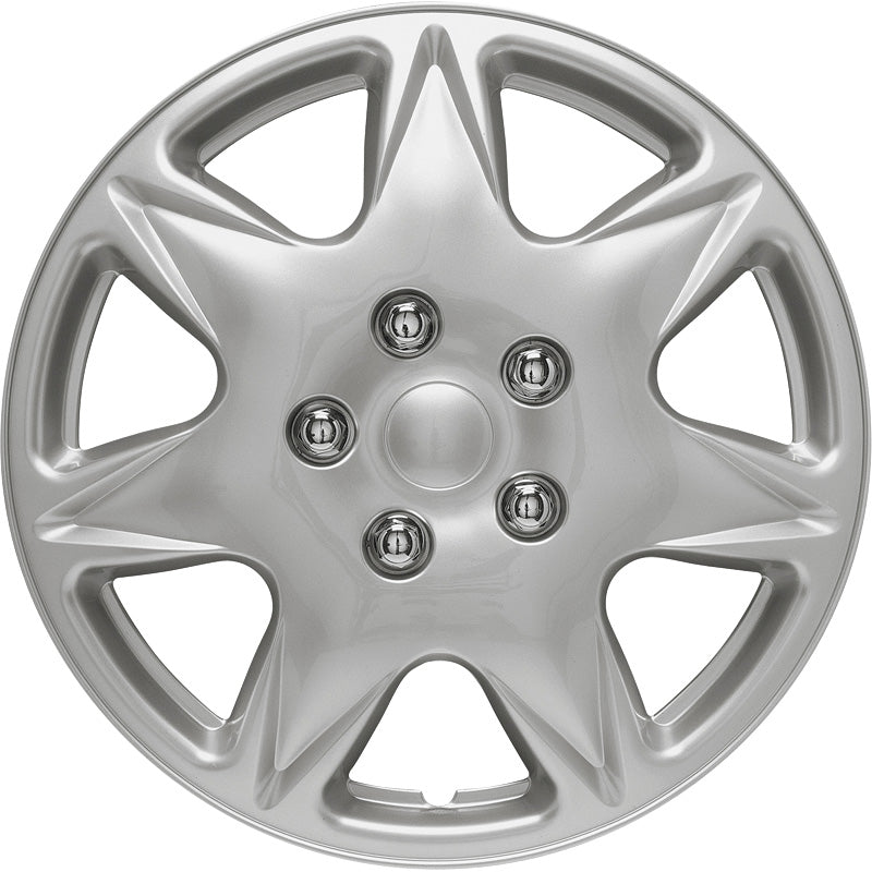 AutoStyle, Hjulkapsler, 4stk, California 16-tommer silver