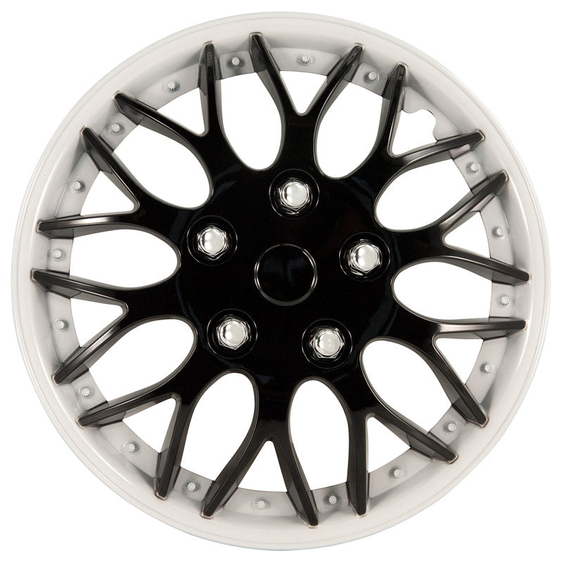 AutoStyle, Hjulkapsler, 4stk, Missouri 16-tommer black/white rim