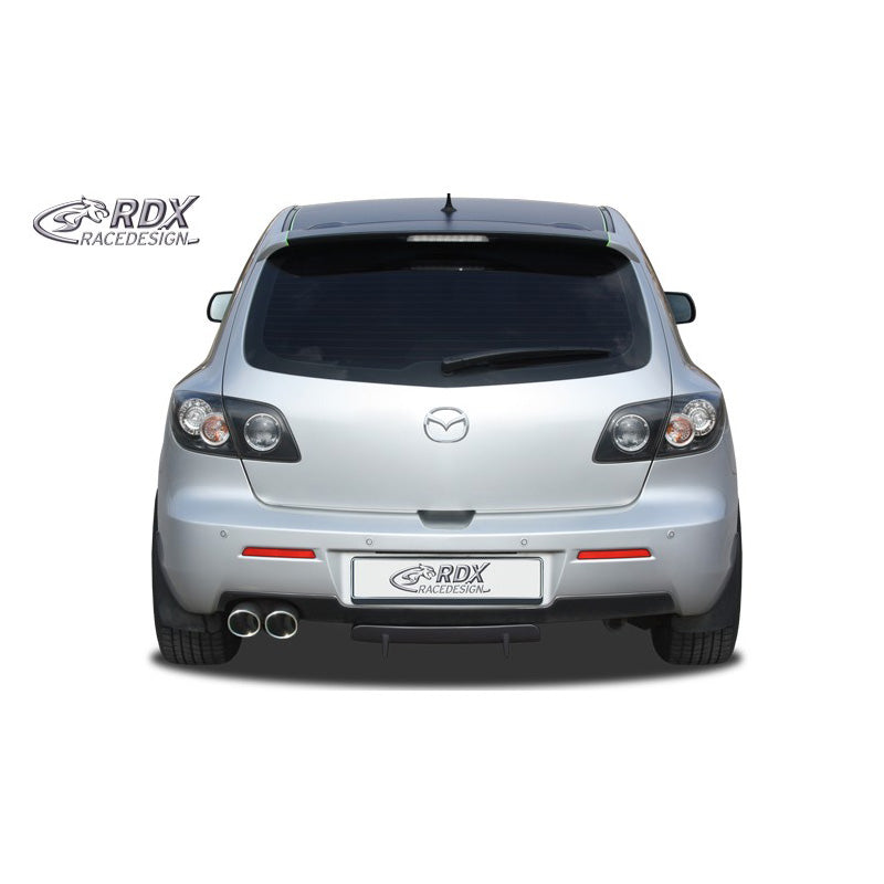 RDX Racedesign, Rear bumper skirt 'Diffusor U-Diff', passer til Mazda 3 (BK) FL 2006-2009 (PU)