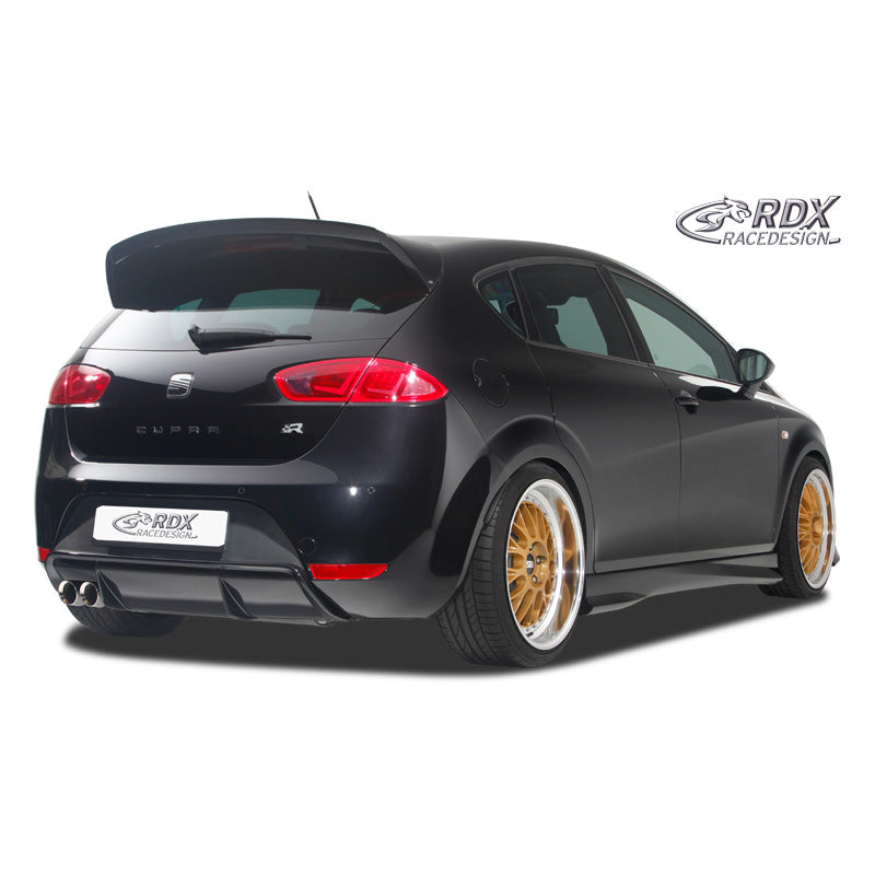 RDX Racedesign, Rear bumper skirt 'Diffusor', passer til Seat Leon 1P FR/Cupra (exhaust left) (PUR)