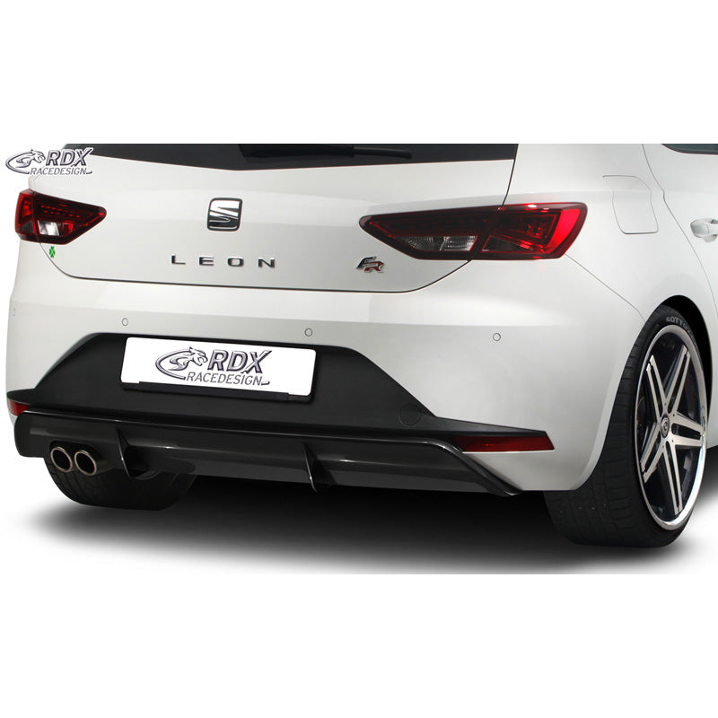 RDX Racedesign, Rear bumper skirt 'Diffusor', passer til Seat Leon 5F FR SC/5-doors 2013-2017 excl. ST/Cupra (ABS glossy black)