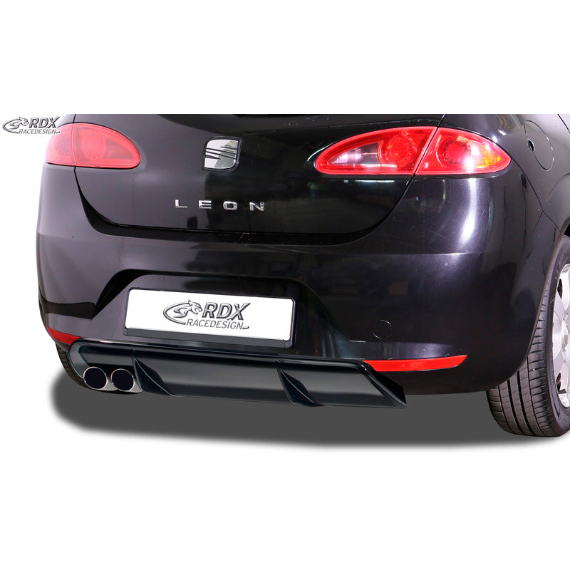 RDX Racedesign, Rear bumper skirt 'Diffusor', passer til Seat Leon 1P 2005-2008 excl. FR/Cupra (ABS glossy black)