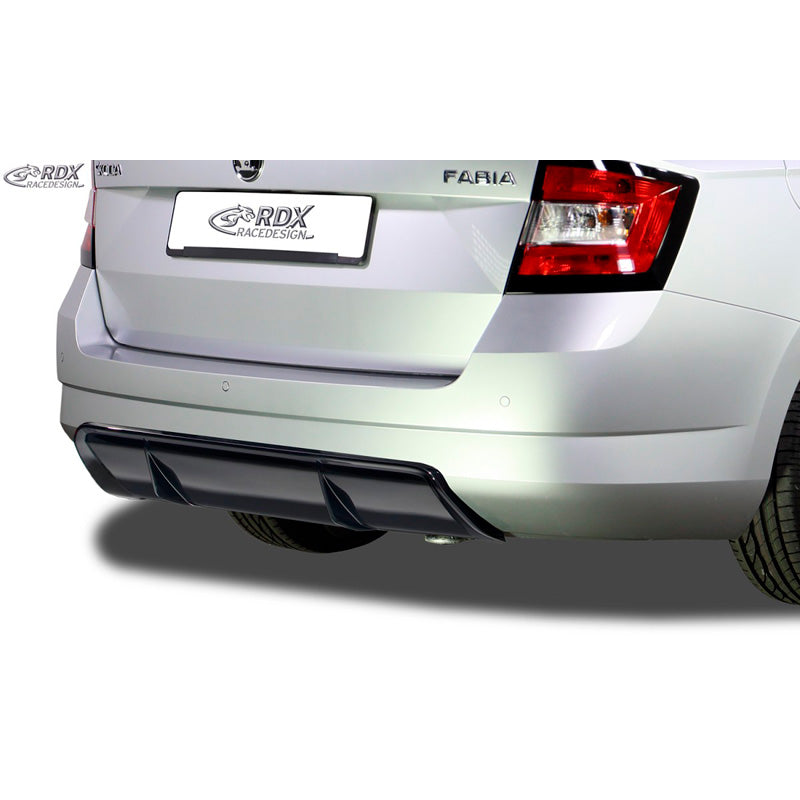 RDX Racedesign, Rear bumper skirt 'Diffusor', passer til Skoda Fabia III Kombi (NJ) 2014- (ABS glossy black)