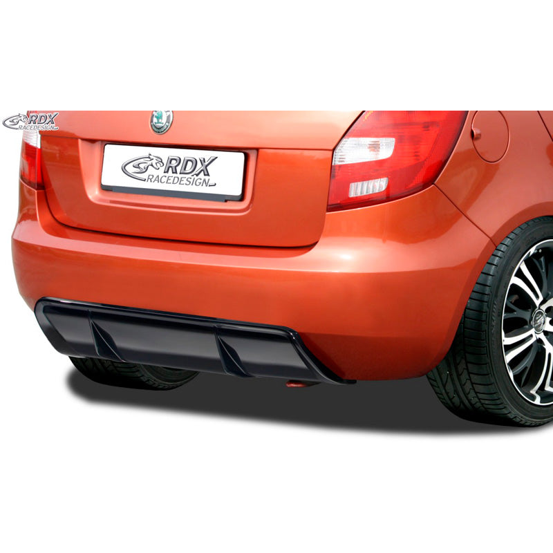 RDX Racedesign, Rear bumper skirt 'Diffusor', passer til Skoda Fabia II HB (5J) 2007-2014 (ABS glossy black)