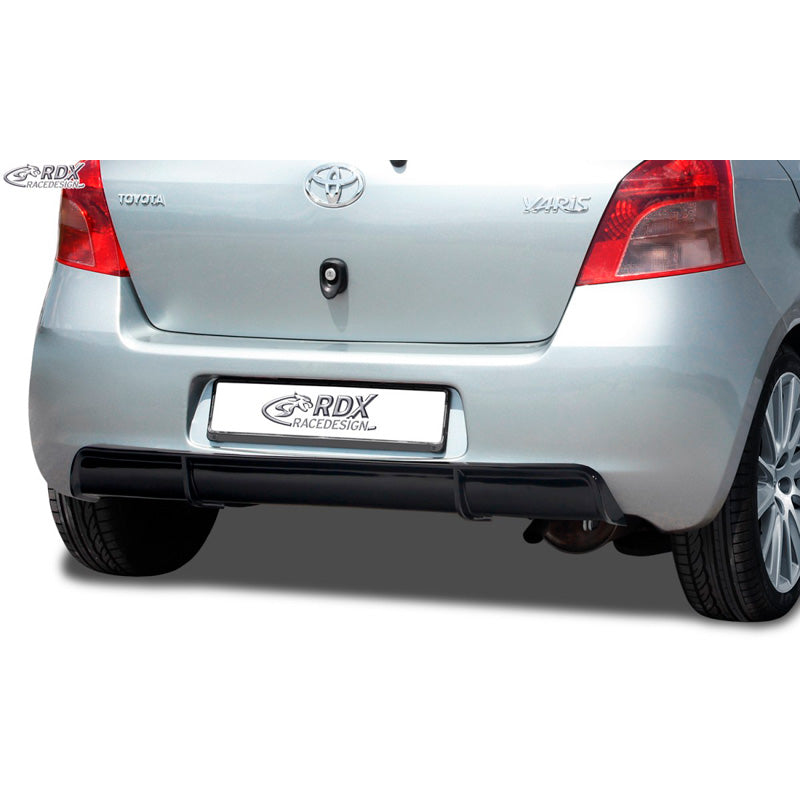 RDX Racedesign, Rear bumper skirt 'Diffusor', passer til Toyota Yaris P9 2005-2008 (ABS glossy black)