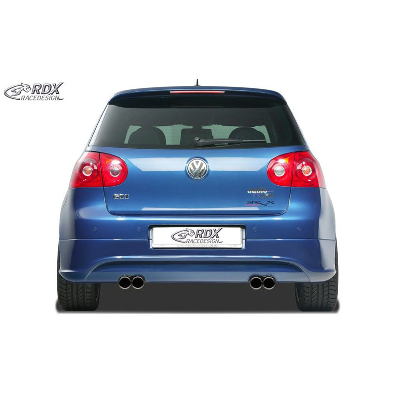 RDX Racedesign, Rear bumper skirt, passer til Volkswagen Golf V R32 Hatchback 3/5-doors 2003-2008 (exhaust left/right) excl. Variant/Plus (ABS)