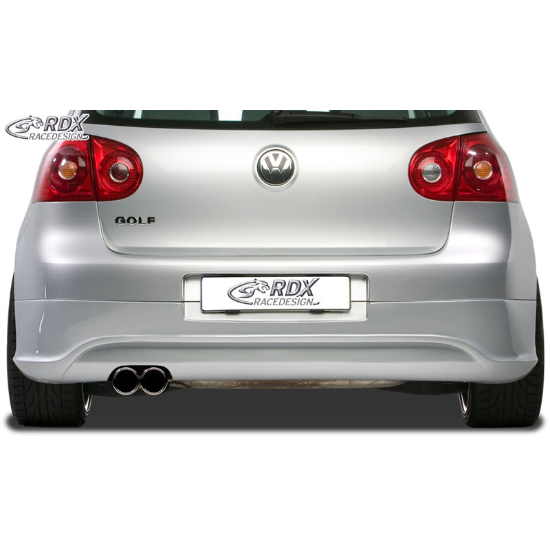 RDX Racedesign, Rear bumper skirt, passer til Volkswagen Golf V R32 Hatchback 3/5-doors 2003-2008 (exhaust left) excl. Variant/Plus (ABS)