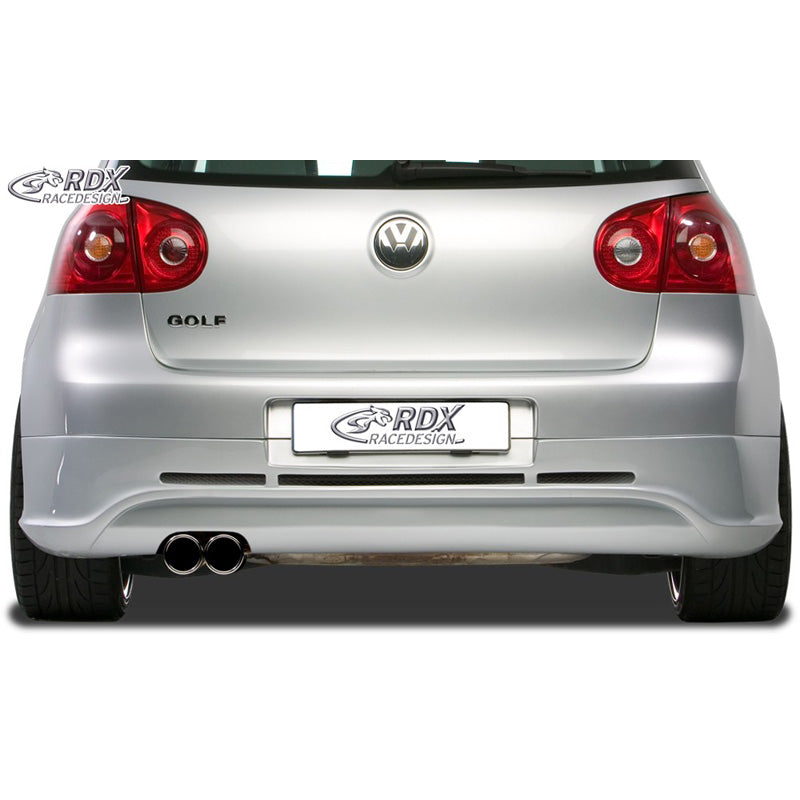 RDX Racedesign, Rear bumper skirt, passer til Volkswagen Golf V GTI/R Hatchback 3/5-doors 2003-2008 (exhaust left) excl. Variant/Plus (ABS)