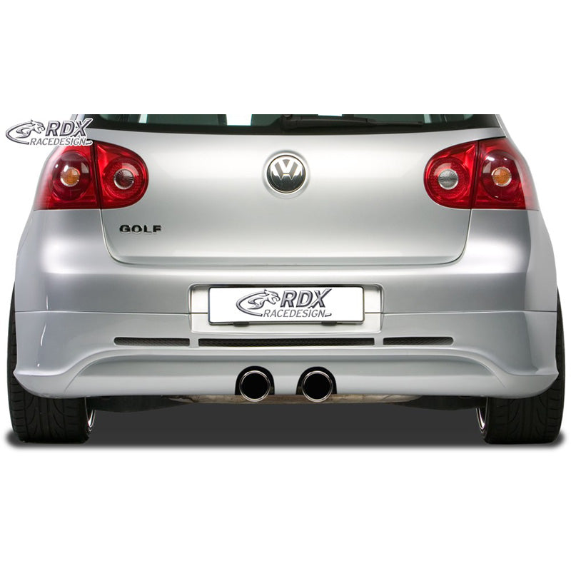 RDX Racedesign, Rear bumper skirt, passer til Volkswagen Golf V GTI/R Hatchback 3/5-doors 2003-2008 (R32 exhaust) excl. Variant/Plus (ABS)