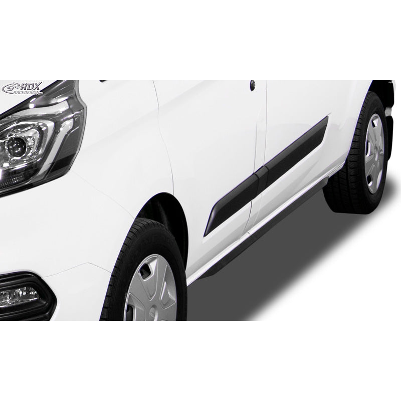 RDX Racedesign, Sideskørter 'Slim', passer til Ford Transit MK7 2014-2018 & 2018- (ABS glossy black)