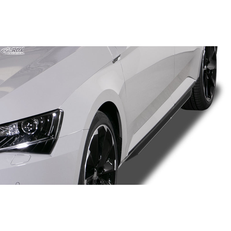 RDX Racedesign, Sideskørter 'Slim', passer til Skoda Superb 3V Sedan/Kombi 2015- (ABS glossy black)