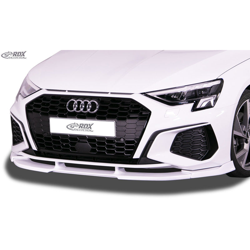 RDX Racedesign, Front spoiler Vario-X, passer til Audi A3 (8Y) S-Line & S3 2020- (PU)