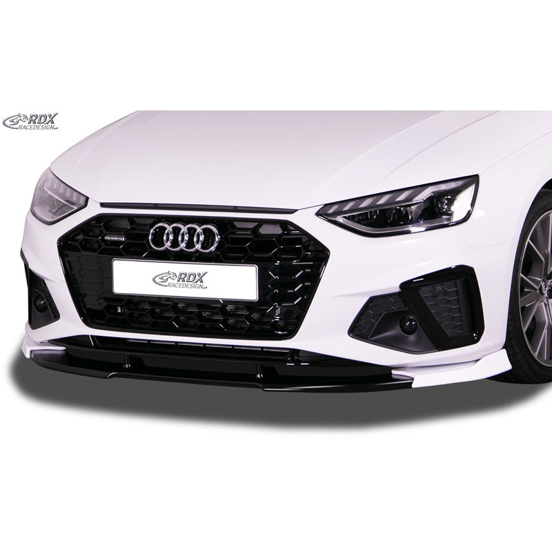 RDX Racedesign, Front spoiler Vario-X, passer til Audi A4 (B9) FL 2019- S-Line & S4-Forkofanger (PU)