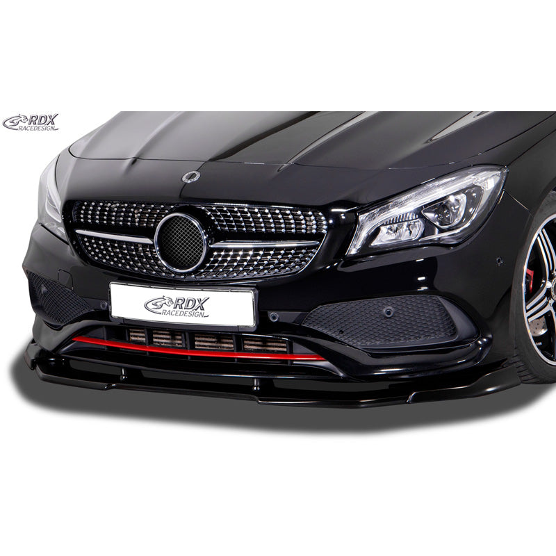 RDX Racedesign, Front spoiler Vario-X, passer til Mercedes CLA Coupe (C117) & Shooting Brake (X117) Facelift 2016-2019 (PU)