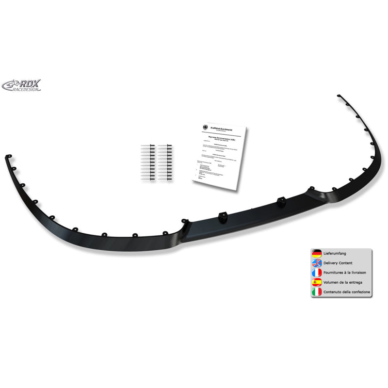 RDX Racedesign, RDX Universal Cup 2.0 Front spoiler lip - Flexible - Black (PU)