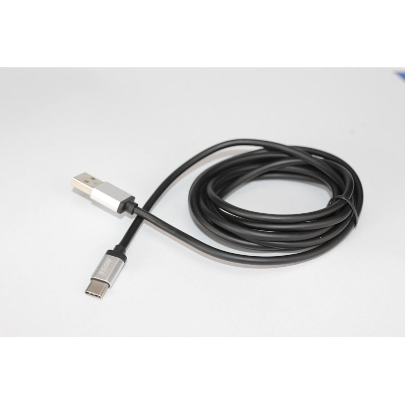 SSDN Mobile, USB-C Opladnings- & Synchroniseringskabel - 200cm - Sort