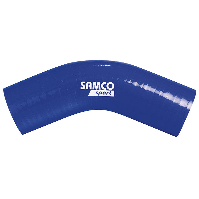 Samco, Silikoneslange 45  grader bøjning - længde 63mm - Ø11mm - Blue