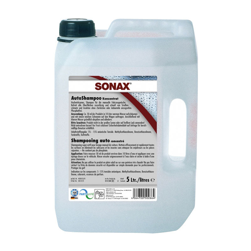 SONAX, Gloss Shampoo Koncentrat - 5L - Skånsom Bilvask