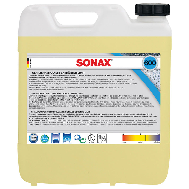 SONAX, Limit Gloss Shampoo - Højkoncentreret - 10 Liter