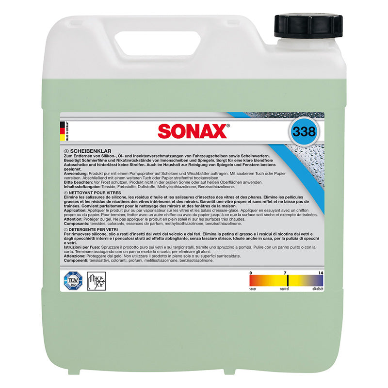 SONAX, Glasrens - Insekter, Snavs og Nikotin - 10 Liter