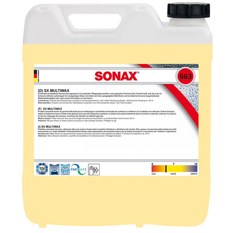 SONAX, Multiwax Pleje- og Beskyttelseskoncentrat - 10 L