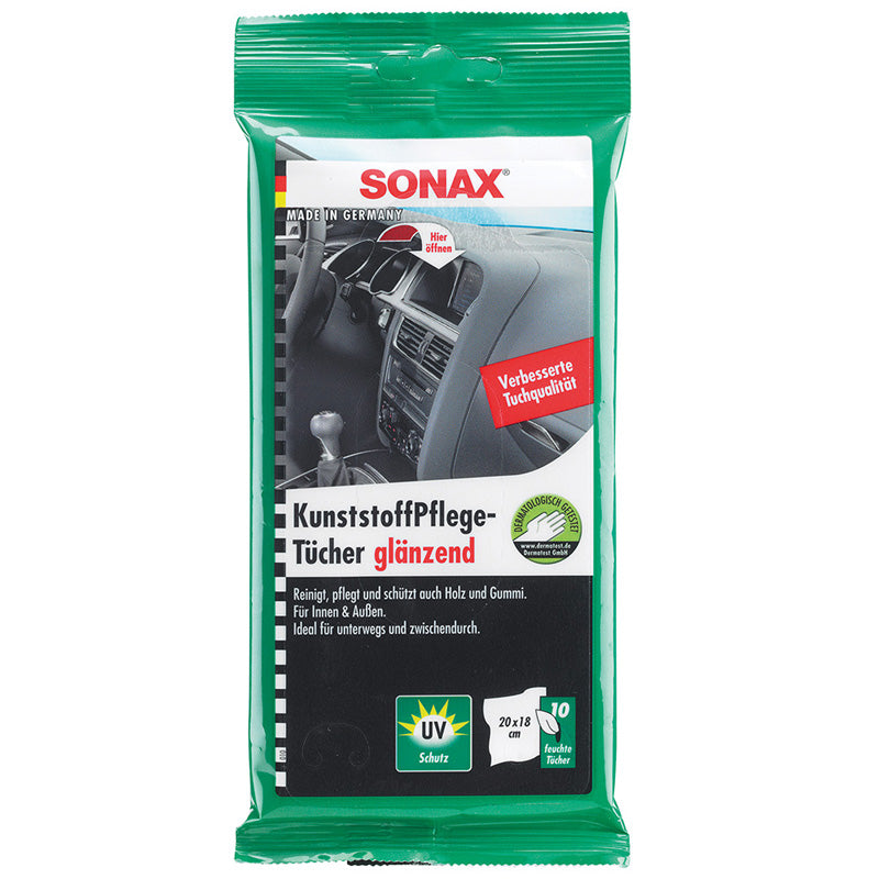 SONAX, Plastpleje Wipes - 10 stk.