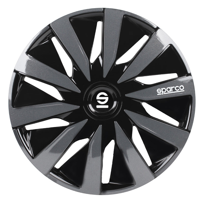 Sparco, Hjulkapsler, 4stk., Lazio - 13-tommer - Black/Grey