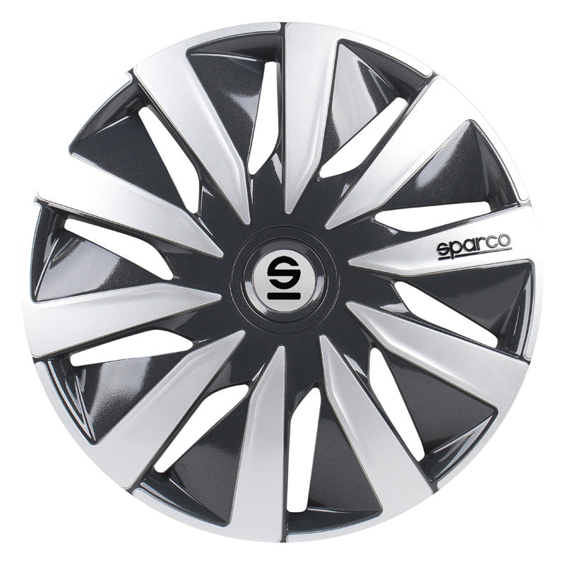 Sparco, Hjulkapsler, 4stk., Lazio - 13-tommer - Grey/Silver