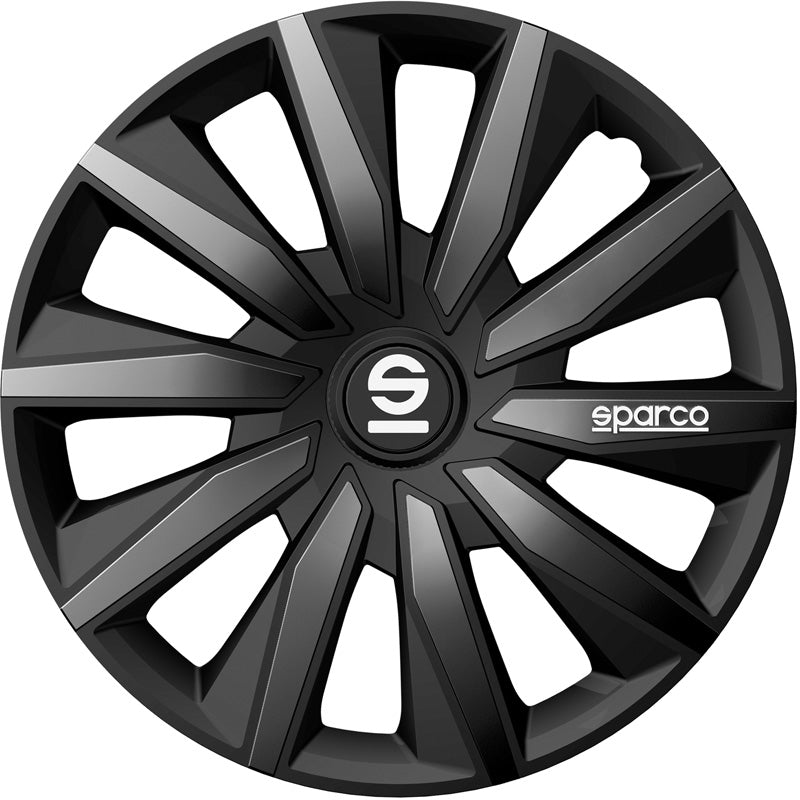 Sparco, Hjulkapsler, 4stk., Milano - 14-tommer - Black/Grey